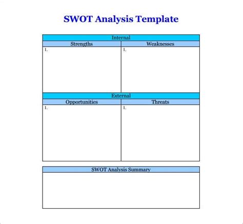 SWOT Analysis Template - 52+ Free Word, Excel, PDF | Free & Premium Templates