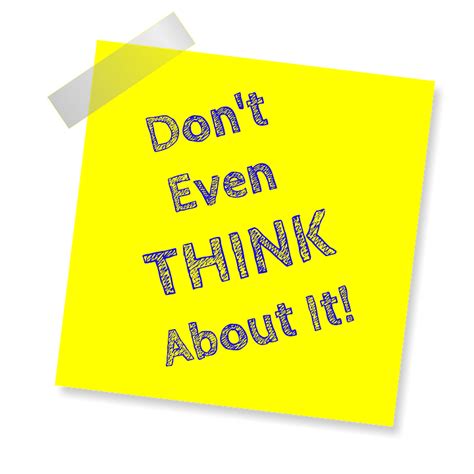 Download Don'T Even Think About It Reminder Post Note Royalty-Free ...