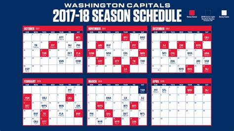 Washington Capitals Printable Schedule - Printable Schedule