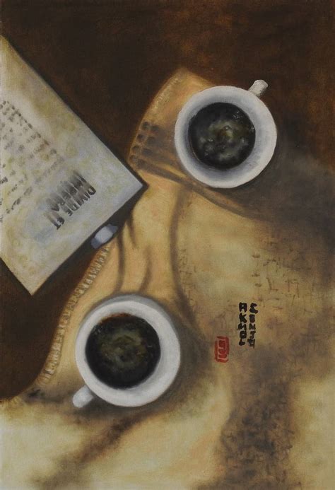 Coffee, Divide et Impera Painting by Akmal Senja | Saatchi Art