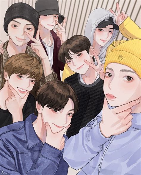 Pin by ♡° ̊ 𝓶𝓪𝓻𝓲𝓪𝓷☾ on ☼ ☾ ☆ enhypen | Kpop fanart, Cartoon drawings ...