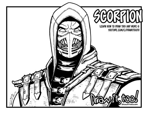 Scorpion Mortal Kombat Drawing at GetDrawings | Free download