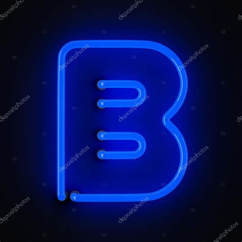 Neon letter B Stock Photo by ©3D_pic 18760339