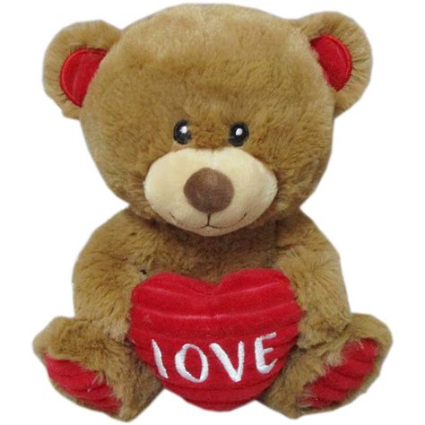 Valentine's Day Bear With Heart 20cm Each | Woolworths