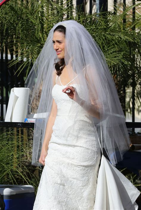 EMMY ROSSUM in Wedding Dress on the Set of Shameless in Los Angeles 12/02/2015 – HawtCelebs