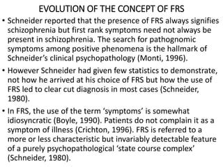 Schenider first rank symptoms | PPT