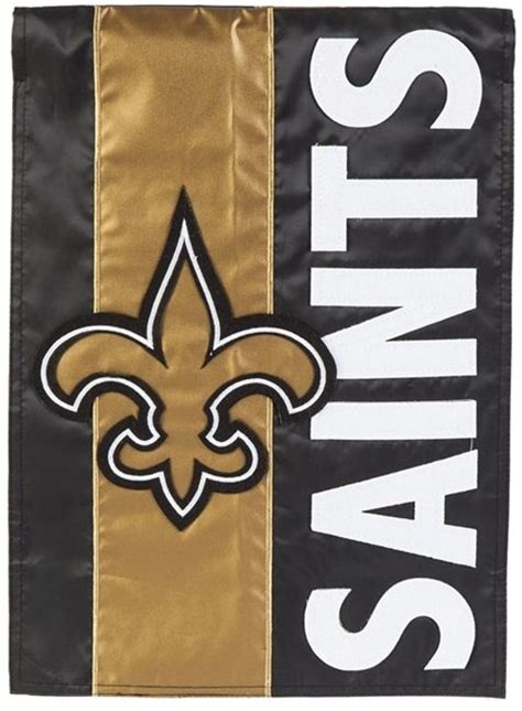 New Orleans Saints Banner 2 Sided Embellished Logo NFL House Flag | New orleans saints, Nfl flag ...