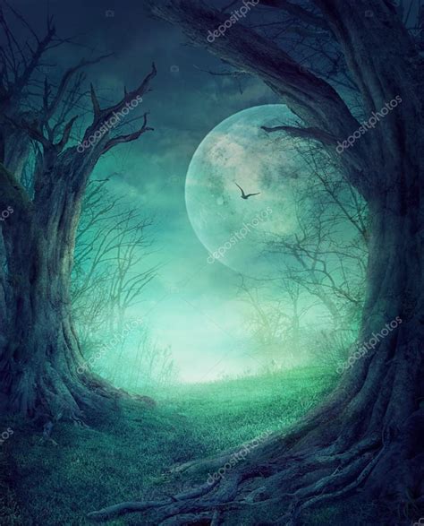 Halloween Spooky Forest Stock Photo by ©mythja 83213912