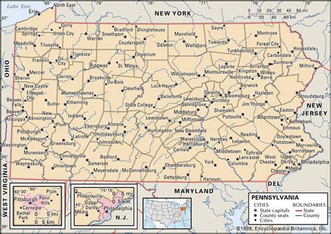 Western Pennsylvania Counties Map