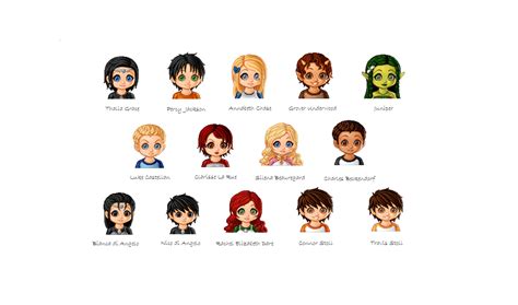 Percy Jackson Characters by lilxmissxangel on DeviantArt