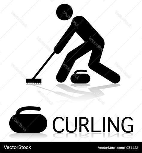 Curling icon Royalty Free Vector Image - VectorStock