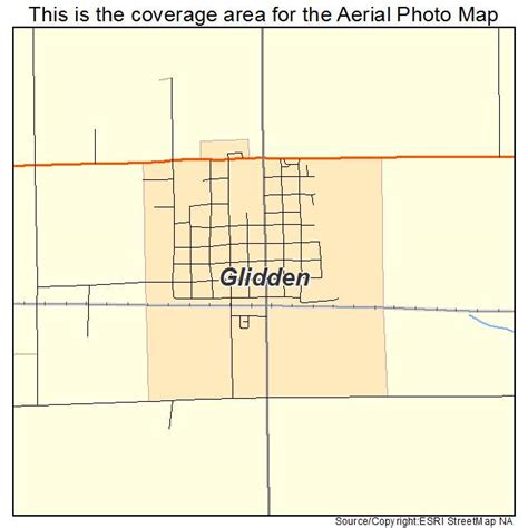 Aerial Photography Map of Glidden, IA Iowa