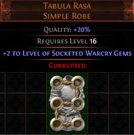 Poe Tabula Rasa 2021 - Stats Rasa