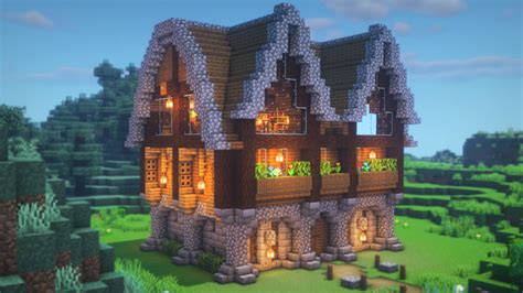 Minecraft house with a lot of details and plenty of space that will bring your survival to ...