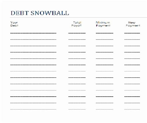 Dave Ramsey Debt Snowball Printable Forms