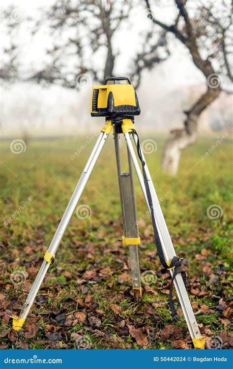 Surveying Measuring Equipment Level Theodolite on Tripod Stock Photo - Image of site ...