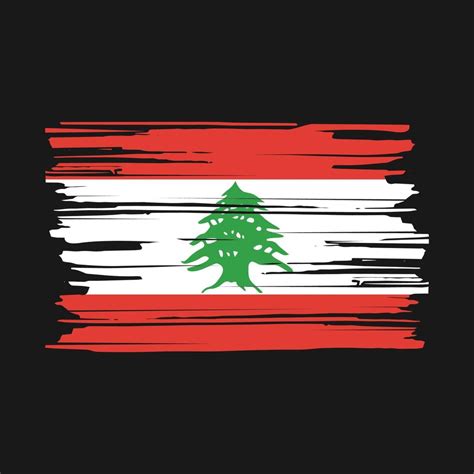 Lebanon Flag Brush 20446226 Vector Art at Vecteezy