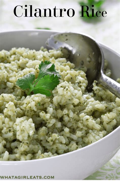 Cilantro Rice Recipe - What A Girl Eats