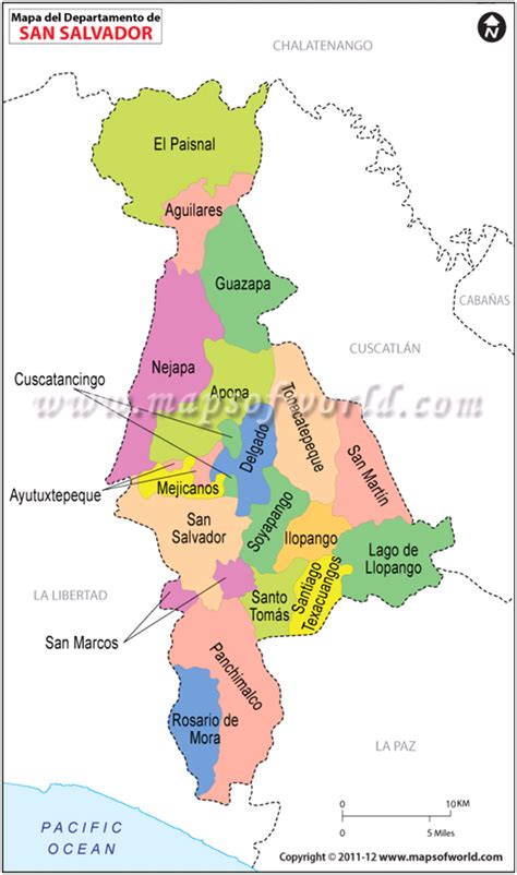 Mapa de San Salvador , Departmento de San Salvador El Salvador