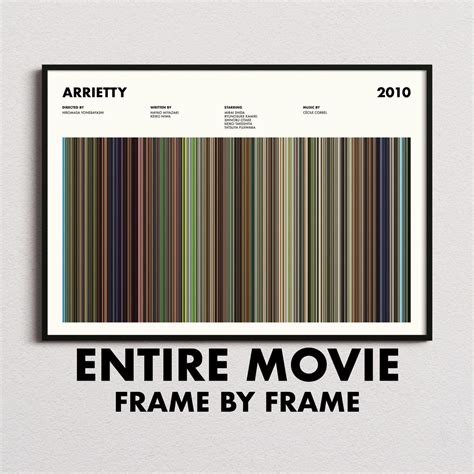 Arrietty Movie Barcode Print, Arrietty Print, Arrietty Poster, Arrietty Wall Art, Arrietty Art ...