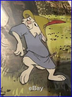 Disney Cel, Robin Hood, Skippy Rabbit, Production Cel With Print Background, 1973