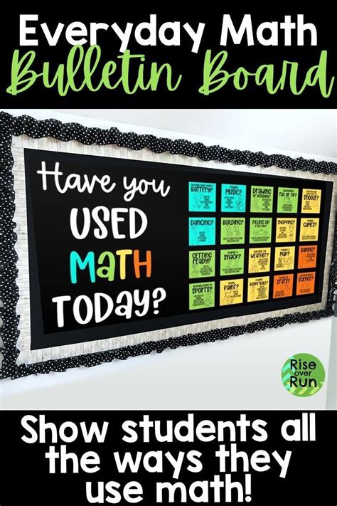 Math Bulletin Board Kit with Everyday Life Math Have You Used Math Today