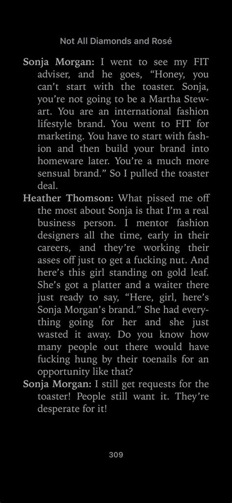 My favourite Sonja quotes from the book. Also - bonus sad Jill bit lol : r/BravoRealHousewives