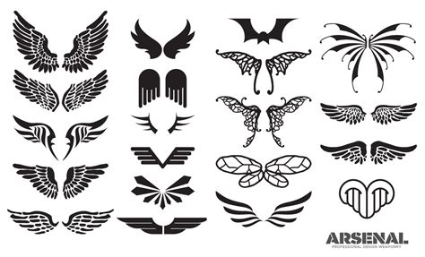 Wing Vector Set - Go Media's Arsenal