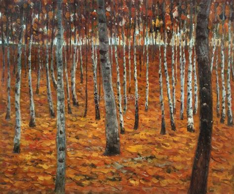 Wholesale Cheap Oil Painting on Canvas Beech Forest I by Gustav Klimt Famous Landscape Oil ...