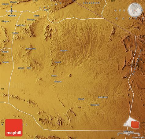 Physical Map of Serengeti