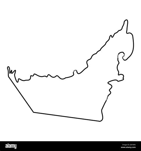 Map of United Arab Emirates icon, outline style Stock Vector Image ...