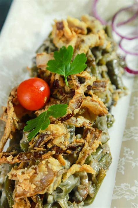 Fresh Green Bean Casserole with Mushrooms - Scrambled Chefs