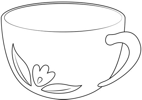 Beautiful Tea Cup coloring page - Download, Print or Color Online for Free