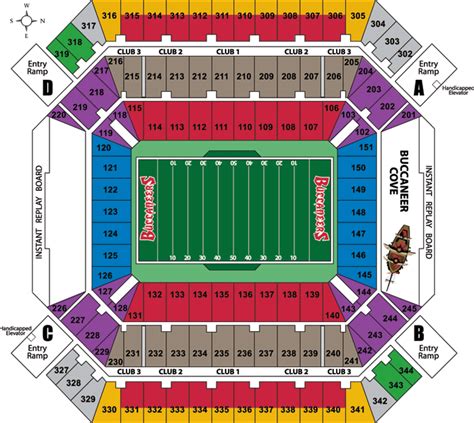 Detailed Seating Chart For Raymond James Stadium - Chart Walls