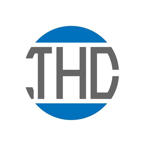 THC letter logo design on white background. THC creative initials circle logo concept. THC ...