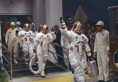 2. On July 16, 1969, Apollo 11 astronauts (from left) Buzz… | Flickr
