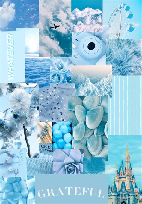 Light blue collage | Cool blue wallpaper, Baby blue aesthetic, Blue aesthetic