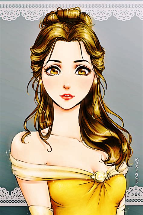 Walt Disney Fan Art – Princess Belle - Walt Disney Characters Fan Art ...