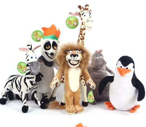 2015 Hot Sale Madagascar Plush Toys Madagascar Lion Giraffe Penguin Zebra Hippo Cute Gift for ...