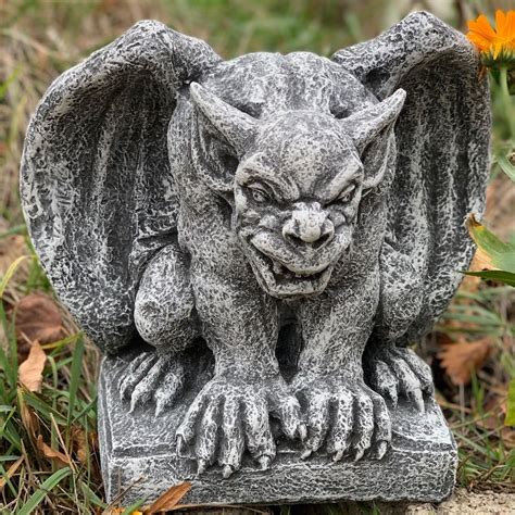 Gargoyle Garden Decor Dog Gargoyle Garden Statue Winged | Etsy