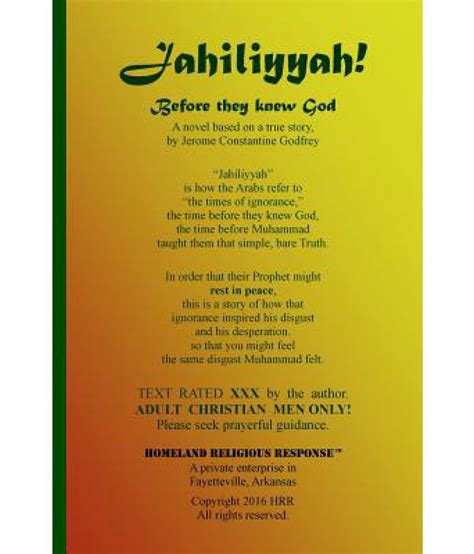 Jahiliyyah! - Before They Knew God: Buy Jahiliyyah! - Before They Knew ...