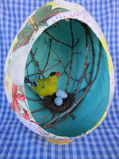 Stunning project! These papier mache birds can be used as mantel decor ...