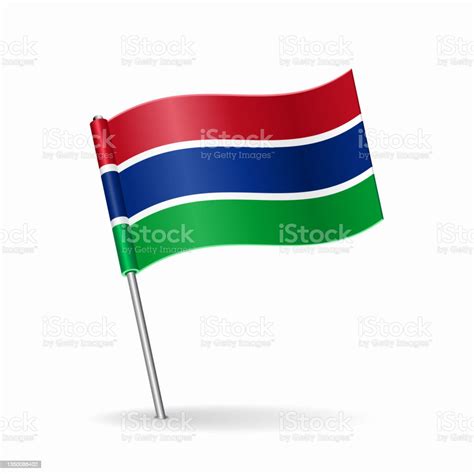 Gambian Flag Map Pointer Layout Vector Illustration Stock Illustration ...