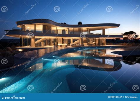 A modern mansion stock illustration. Illustration of estate - 288103447