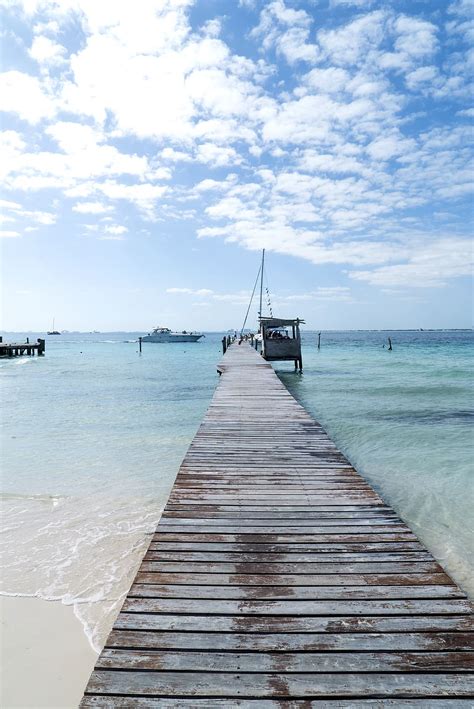 HD wallpaper: isla mujeres, mexico, water, sea, boat, rack, blue, beach, teal | Wallpaper Flare