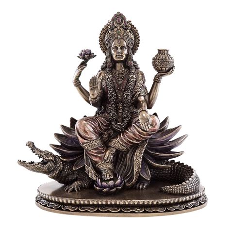 Buy Top Collection 8.25" H 8.25" W Goddess Ganga Statue in Cold Cast ...