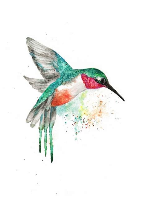 Hummingbird Watercolor Print From Original hummingbird | Etsy