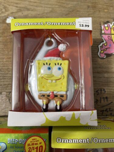 3 Nickelodeon SpongeBob SquarePants Deep Down Merry Christmas Ornament ...