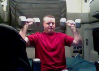 dumbbell workout | Picture of a trucker working out inside h… | Todd McCann | Flickr