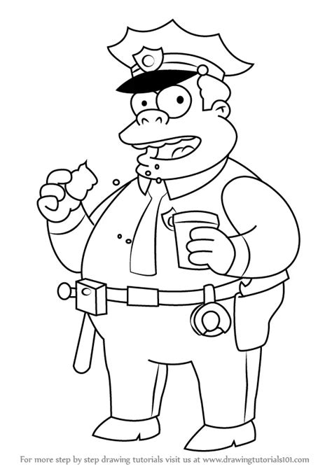 Learn How to Draw Chief Clancy Wiggum from The Simpsons (The Simpsons) Step by Step : Drawing ...